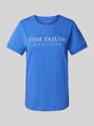 Tom Tailor T-Shirt mit Rundhalsausschnitt in Blau, Größe L