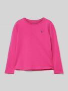 Polo Ralph Lauren Kids Longsleeve mit Label-Stitching in Pink, Größe 1...