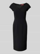 Max Mara Studio Knielanges Kleid mit V-Ausschnitt Modell 'VISBY' in Bl...