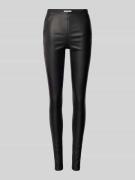 Object Skinny Fit Hose in Leder-Optik Modell 'Belle' in Black, Größe 3...