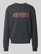 G-Star Raw Sweatshirt mit Label-Print Modell 'Destroyed' in Anthrazit,...