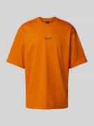 G-Star Raw T-Shirt mit Label-Print in Orange, Größe L