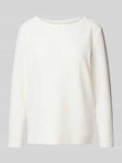 s.Oliver RED LABEL Sweatshirt mit Strukturmuster in Offwhite, Größe 34