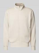 G-Star Raw Sweatjacke mit Stehkragen in Offwhite, Größe L