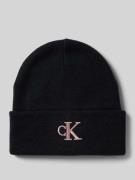 Calvin Klein Jeans Beanie mit breitem Umschlag und Logo-Stitching in B...