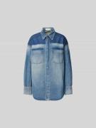 Victoria Beckham Oversized Jeanshemd mit Umlegekragen in Bleu, Größe S...