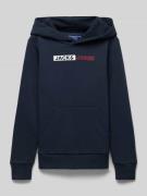 Jack & Jones Hoodie mit Kapuze Modell 'PLAYER' in Marine, Größe 140