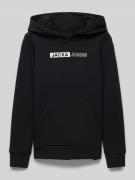 Jack & Jones Hoodie mit Kapuze Modell 'PLAYER' in Black, Größe 164