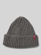 Levi's® Beanie mit Label-Patch in Dunkelgrau, Größe 1