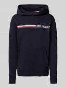 Tommy Hilfiger Hoodie mit Label-Print in Marine, Größe L