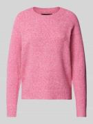 Vero Moda Langärmeliger Strickpullover Modell 'DOFFY' in Pink, Größe M