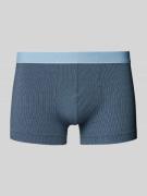 Schiesser Trunks mit Label-Bund Modell 'Duality Function' in Blau, Grö...