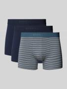 Schiesser Trunks mit Label-Bund im 3er-Pack in Blau, Größe XXL