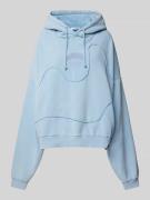 Review Oversized Hoodie mit Kapuze in Rauchblau, Größe M