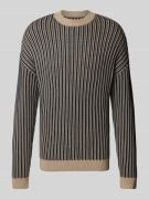 JAKE*S STUDIO MEN Strickpullover mit Rundhalsausschnitt in Marine, Grö...