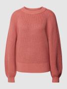 s.Oliver RED LABEL Strickpullover in unifarbenem Design mit Rundhalsau...