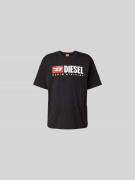 Diesel T-Shirt mit Label-Stitching in Black, Größe L