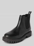 Tommy Hilfiger Lederboots mit strukturierter Sohle in Black, Größe 41