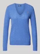 POLO RALPH LAUREN Strickpullover aus Wolle-Kaschmir-Mix mit Zopfmuster...