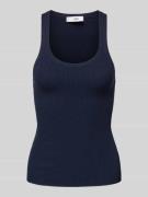 Mango Slim Fit Tanktop in Ripp-Optik Modell 'RIRI' in Marine, Größe XS