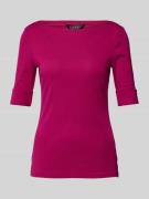 Lauren Ralph Lauren T-Shirt mit 1/2-Ärmel Modell 'JUDY' in Fuchsia, Gr...