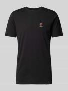 Lindbergh T-Shirt mit Motiv-Stitching in Black, Größe S