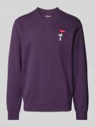 s.Oliver RED LABEL Sweatshirt mit geripptem Stehkragen in Violett, Grö...