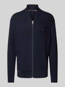 Tommy Hilfiger Regular Fit Strickjacke mit Reißverschluss in Marine, G...