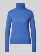 Polo Ralph Lauren Rollkragenpullover aus Lammwolle-Kaschmir-Mix in Bla...