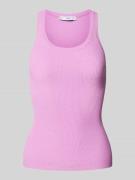 Mango Slim Fit Tanktop in Ripp-Optik Modell 'RIRI' in Pink, Größe XS