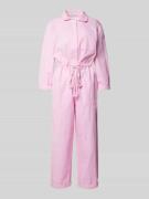 Mango Jumpsuit mit Brusttasche Modell 'NIA' in Pink, Größe L