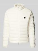 Emporio Armani Steppjacke mit Label-Patch in Offwhite, Größe 50