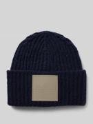 MaxMara Leisure Beanie mit Label-Patch Modell 'BASTIA' in Marine, Größ...