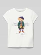 Polo Ralph Lauren Kids T-Shirt mit Label-Print in Weiss, Größe 104