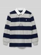 Polo Ralph Lauren Kids Poloshirt mit Logo-Stitching in Mittelgrau Mela...