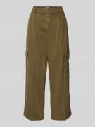 Milano Italy Straight Leg Cargohose mit Bundfalten in Khaki, Größe 40