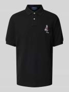 Polo Ralph Lauren Poloshirt mit Logo-Stitching in Black, Größe L