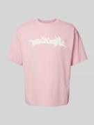 Low Lights Studios T-Shirt mit Label-Print Modell 'WARP' in Pink, Größ...