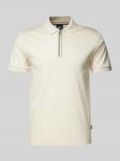 BOSS Slim Fit Poloshirt mit Label-Detail Modell 'Polston' in Offwhite,...