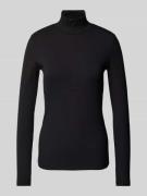 Calvin Klein Womenswear Longsleeve mit Stehkragen in Black, Größe L