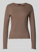 Only Longsleeve mit Rundhalsausschnitt Modell 'CARLOTTA' in Schlamm, G...