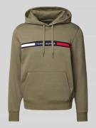 Tommy Hilfiger Hoodie mit Label-Stitching in Oliv, Größe L