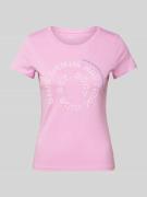 TOM TAILOR DENIM Regular Fit T-Shirt mit Schriftzug-Print in Pink, Grö...