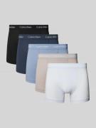 Calvin Klein Underwear Trunks mit Label-Bund im 5er-Pack in Hellgrau, ...