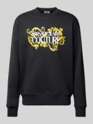 Versace Jeans Couture Sweatshirt mit Label-Print in Black, Größe L