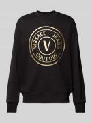 Versace Jeans Couture Sweatshirt mit Label-Print in Black, Größe L