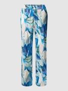 TONI Straight Leg Stoffhose mit floralem Muster Modell 'Summer' in Bla...