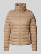 Marc O'Polo Slim Fit Steppjacke mit hohem Stehkragen in Beige, Größe 3...