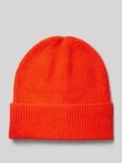 ICHI Beanie mit Strukturmuster Modell 'IAIVO' in Orange, Größe One Siz...