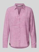 Tom Tailor Regular Fit Bluse mit Brusttaschen in Pink, Größe 36